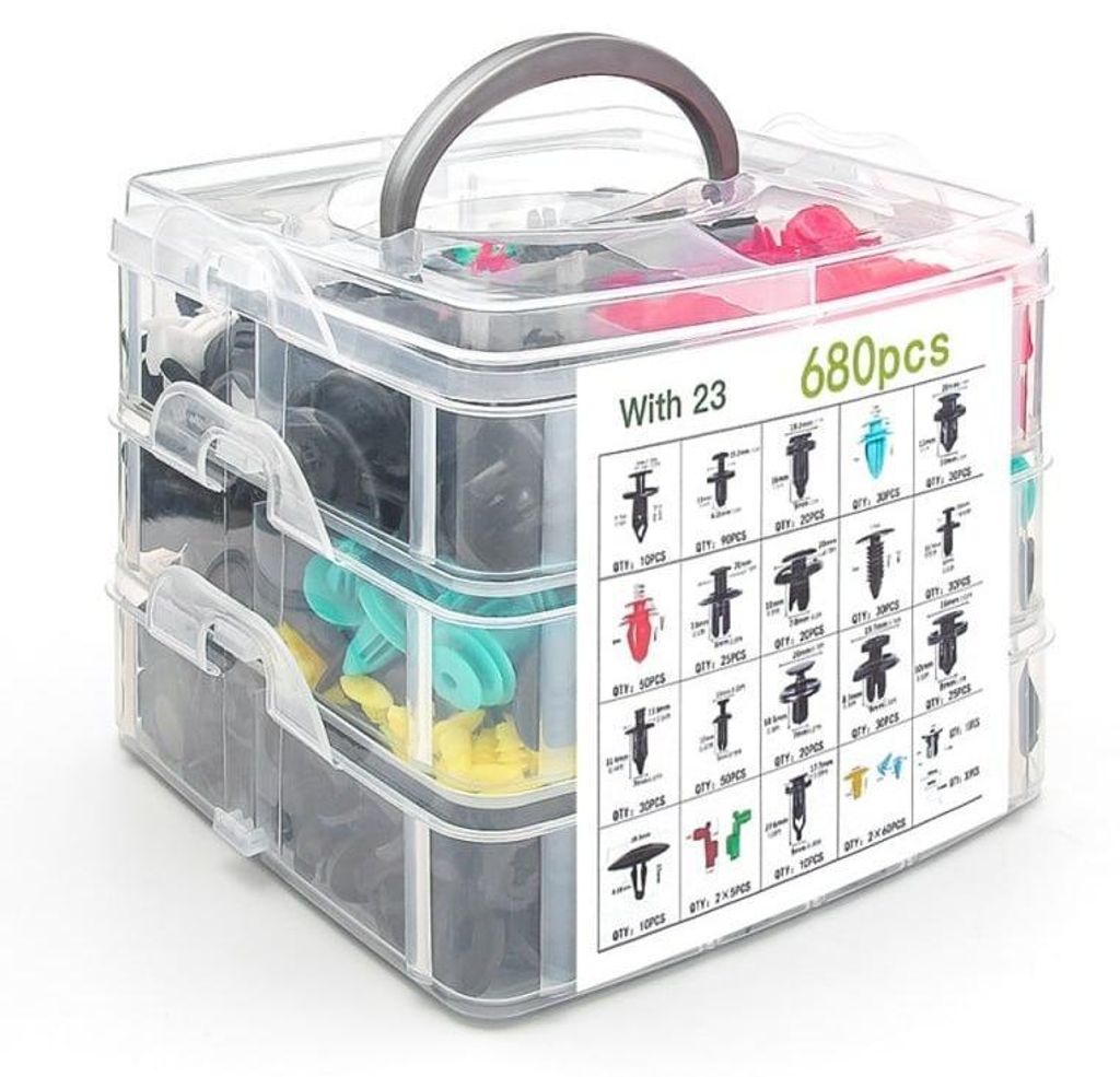 Set 680 Clips / Universalbefestigungsklemmen Techstar® Produktbild 