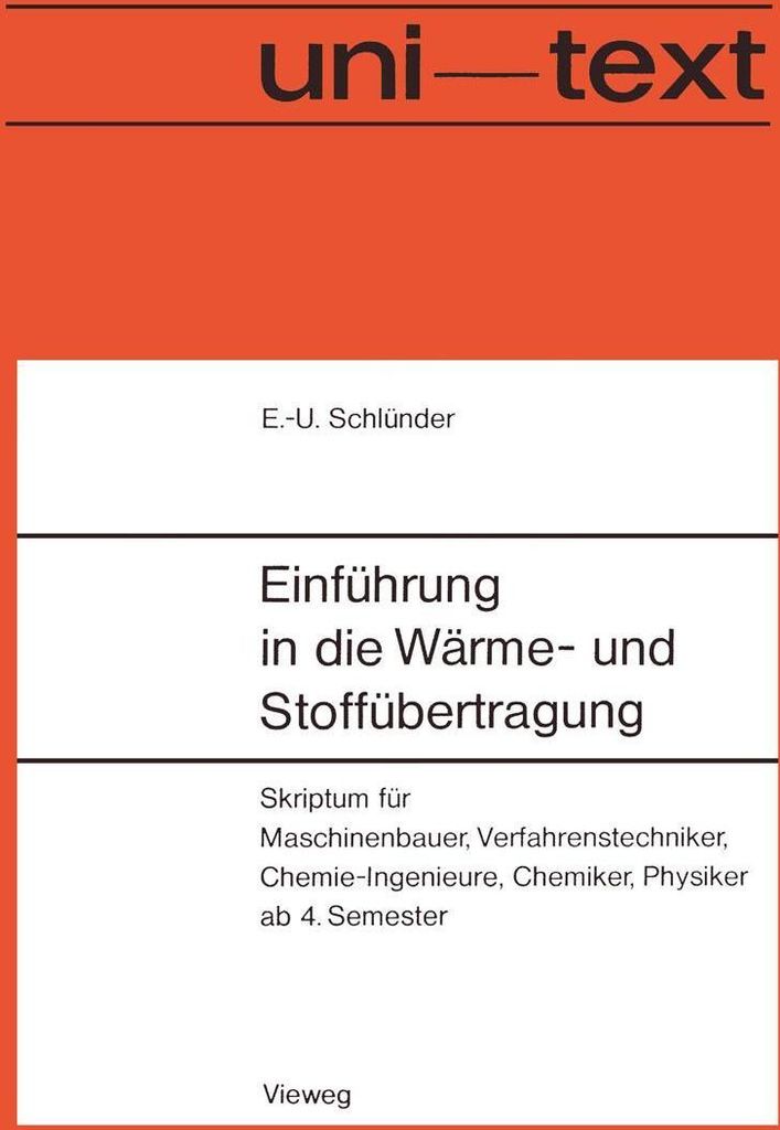 Einführung in die Wärme- und Stoffübertragung
