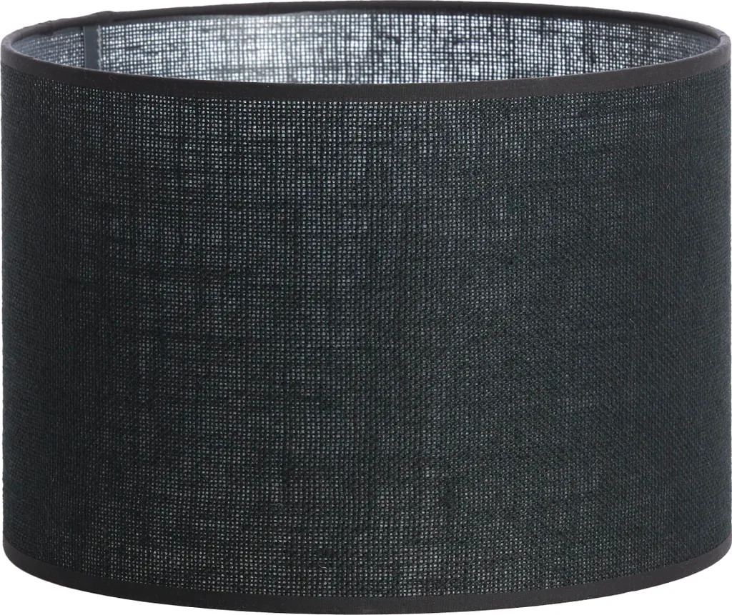 Abat-jour Sendai Noir 30-30-21 cm en Textile Mat pour Lampe Design
