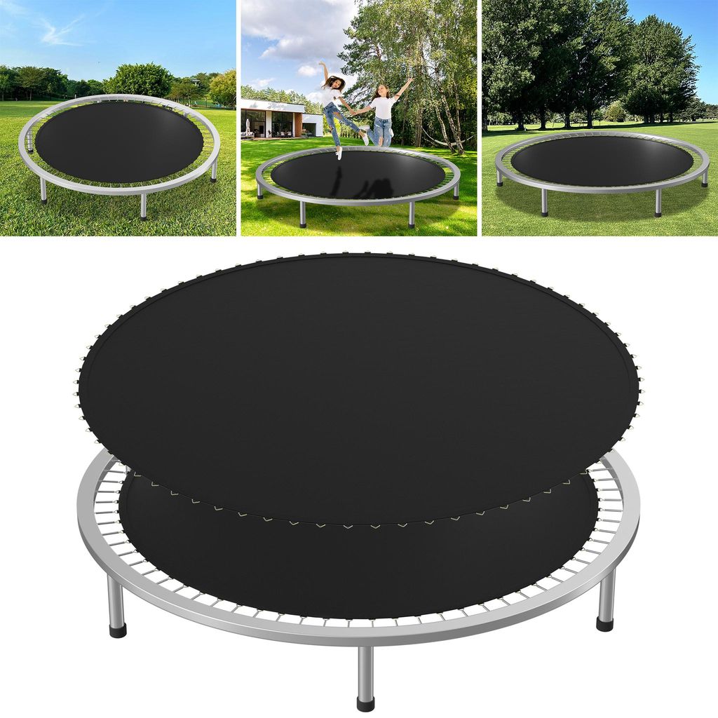XINZI Trampolin Sprungtuch Ø 366 cm, Ersatzteil Sprungmatte für Garten-Trampolin, 72 Ösen, T-Haken, UV-beständig, wetterfest, 280g/m² PP-Gewebe