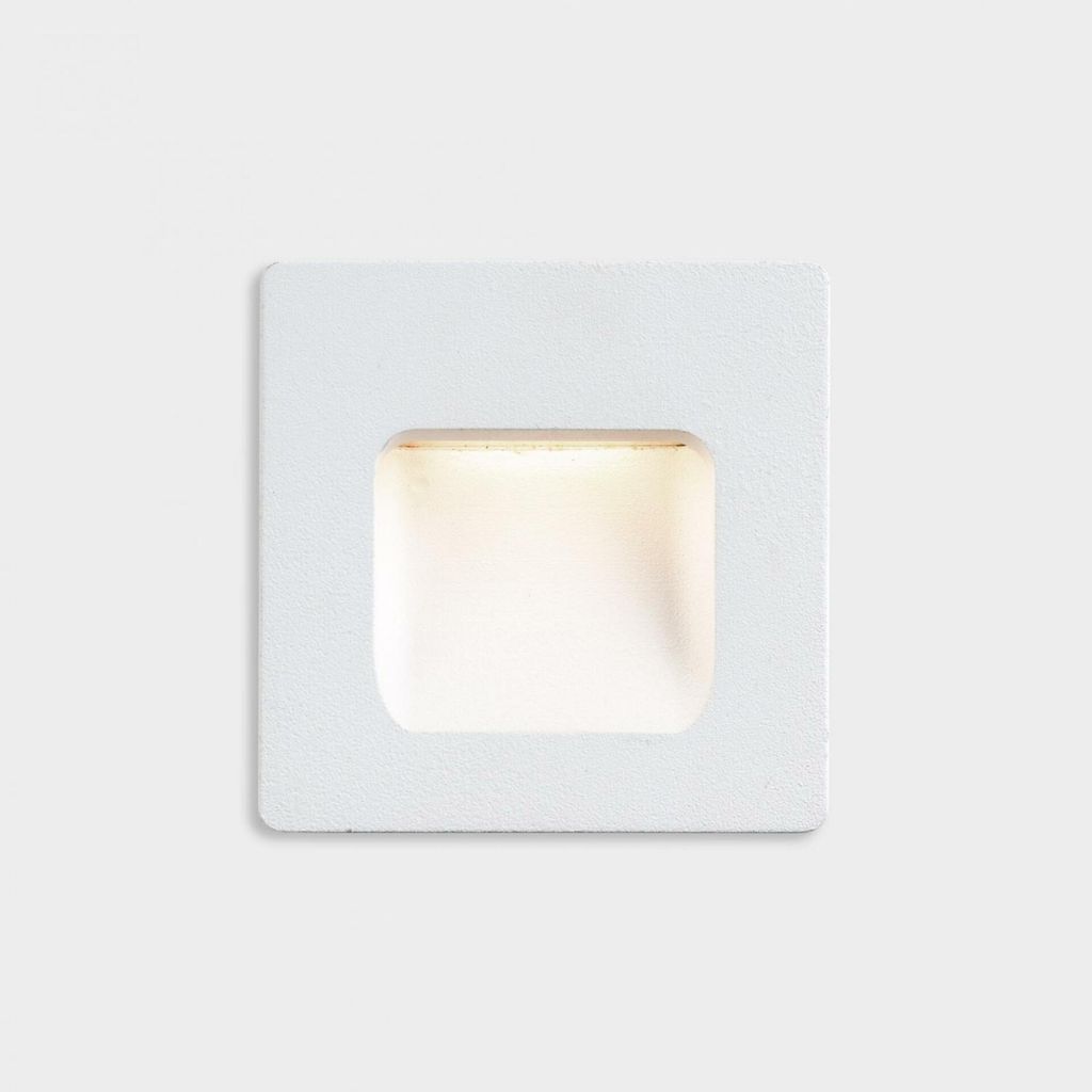 KOHL LIGHTING AGATAR Einbauwandleuchte 70x70 mm weiß 3 W CRI 80 3000K nicht dimmbar