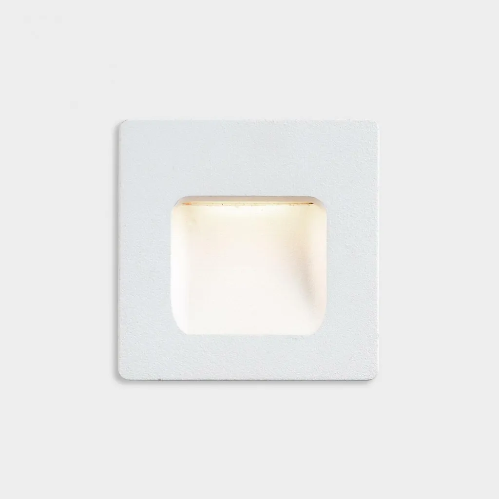 Kohl Lighting Agatar Applique Encastrable 70x70mm Blanche 3W 3000K