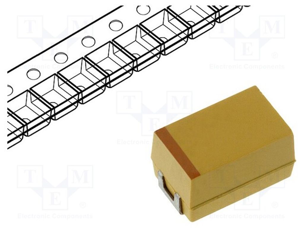 5x Kondensator: Tantal low ESR 2917 10VDC 330uF Geh: E ESR: 60mΩ TPSE337K010R0060