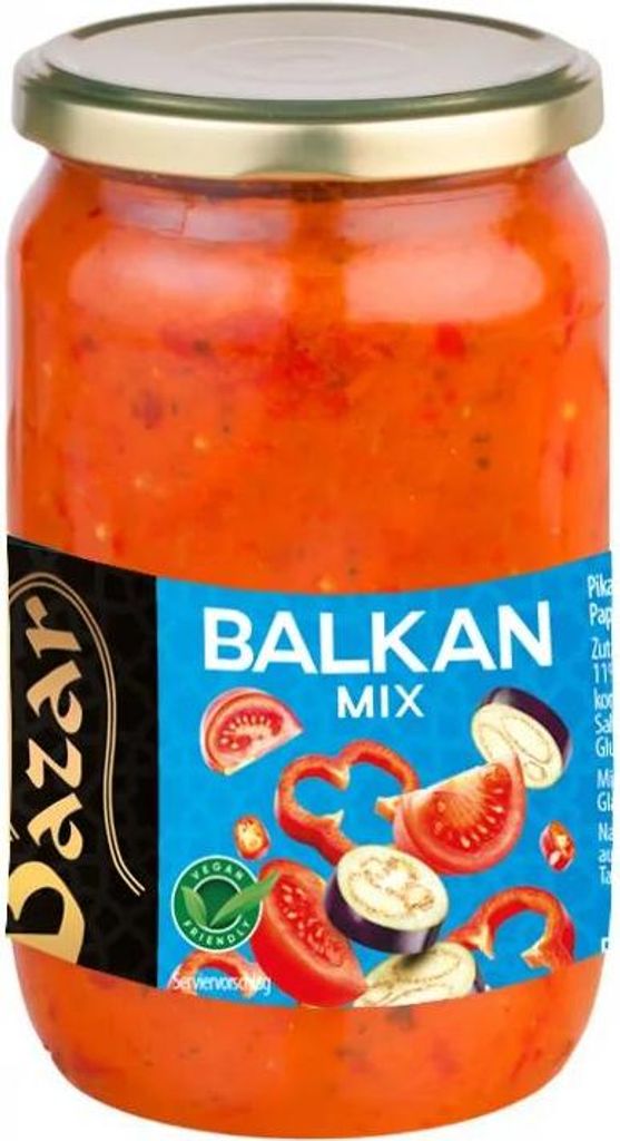 Bazar Balkan mix Gebratene Paprika-Auberginen-Paste 350g Produktbild 
