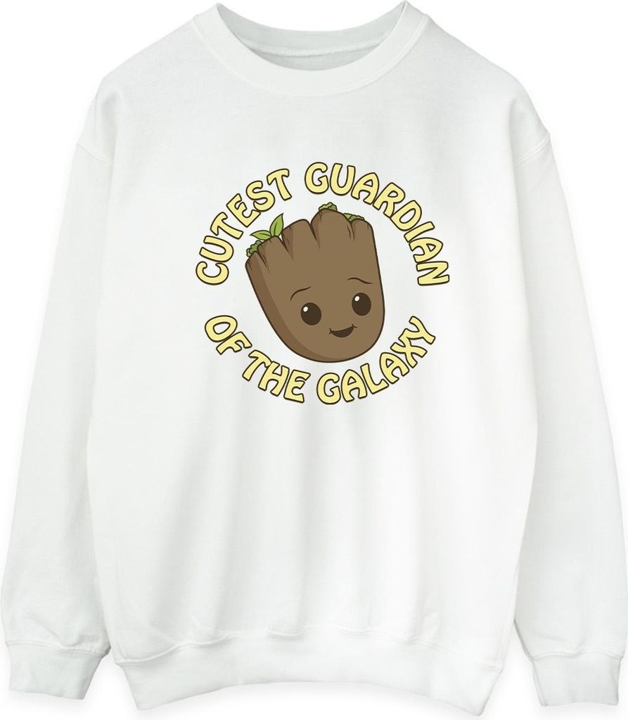 Marvel - "I Am Groot Cutest Guardian" Sweatshirt für Herren BI36050 (3XL) (Weiß)