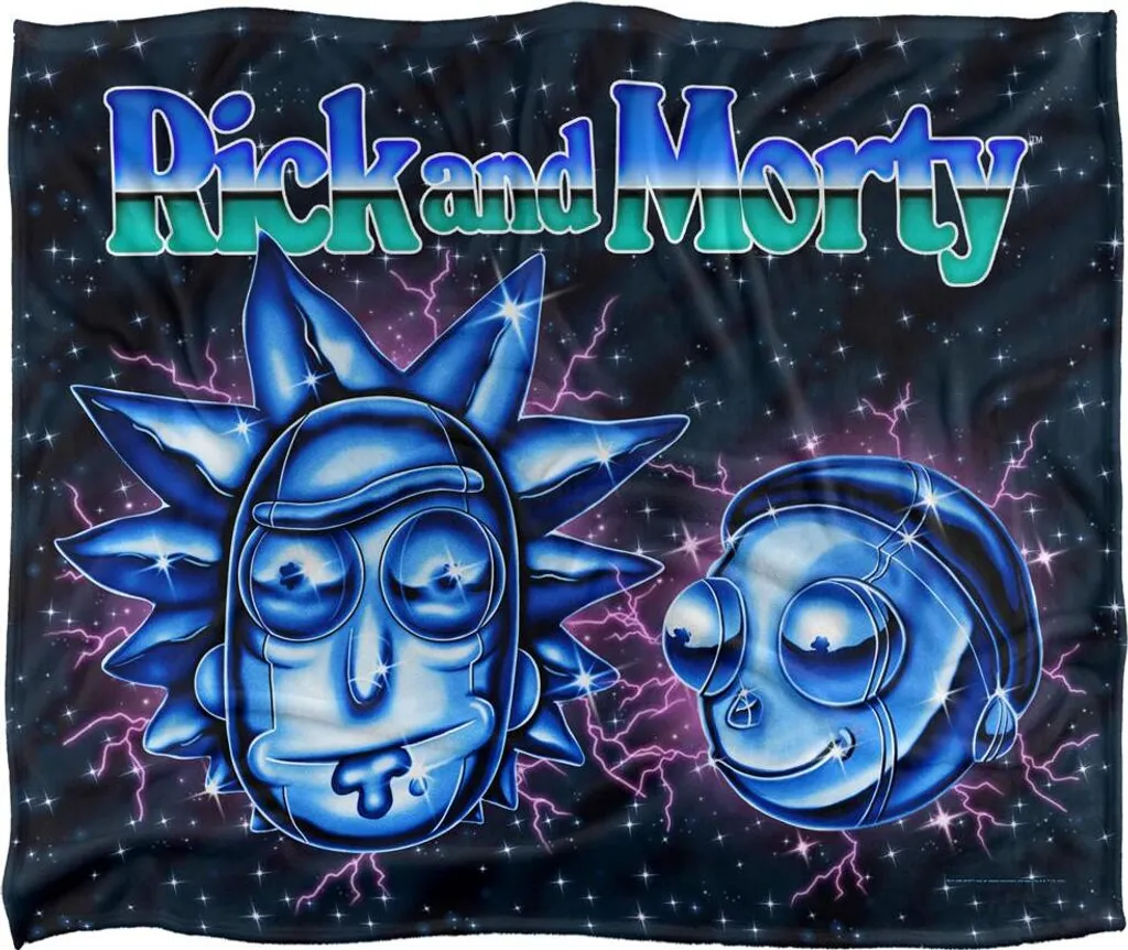 Couverture Rick And Morty pour Soirée TV Plaid Doux Chrome TV18866