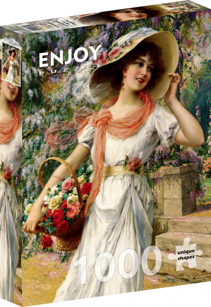 Puzzle 1000 elementów Enjoy – Emile Vernon: Ogród kwiatowy Zdjęcie produktu 