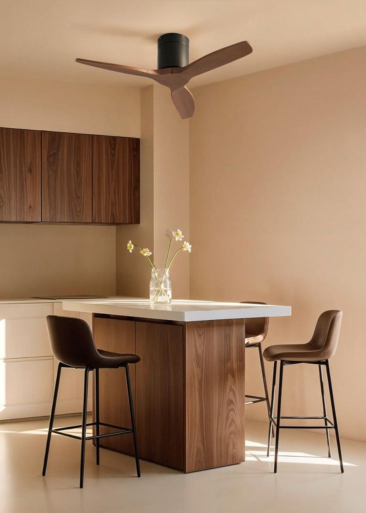 WIND CALM - Leiser Deckenventilator 40W mit technischen ABS-Blättern in verschiedenen Größen