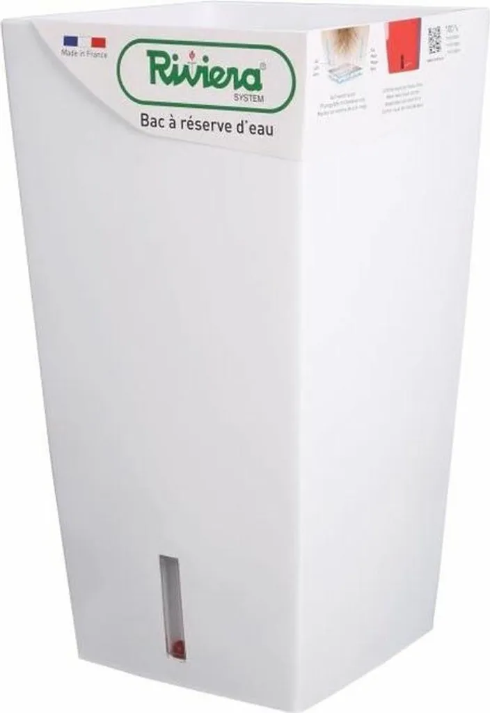 Pot de Fleurs Riviera 52cm Blanc : Résistant UV et Design Haute Qualité