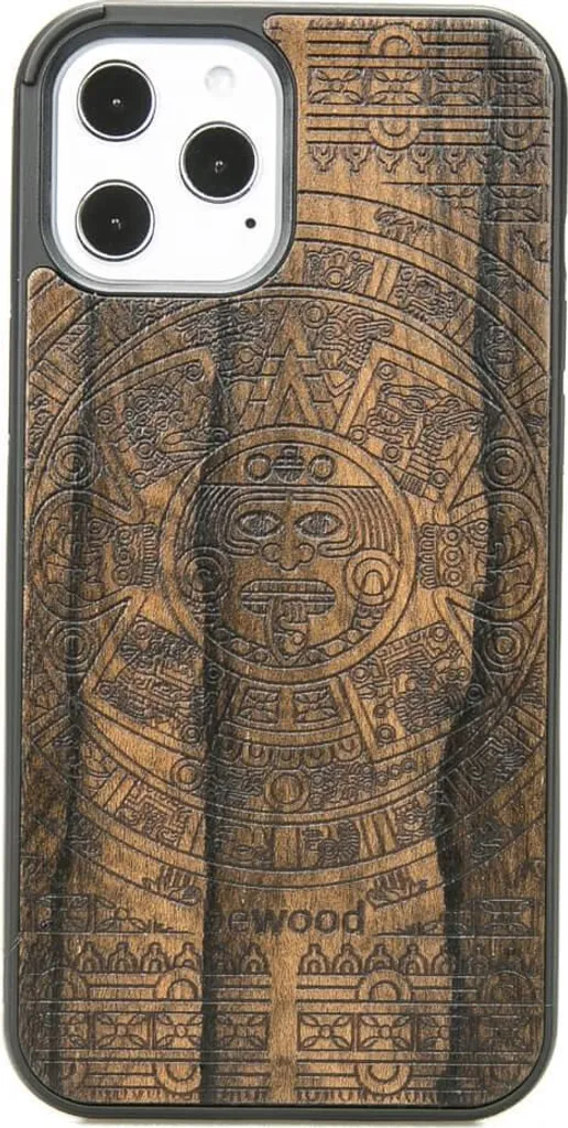 Étui iPhone 12 Pro Max Antichoc en Bois Véritable Style Aztèque Chic