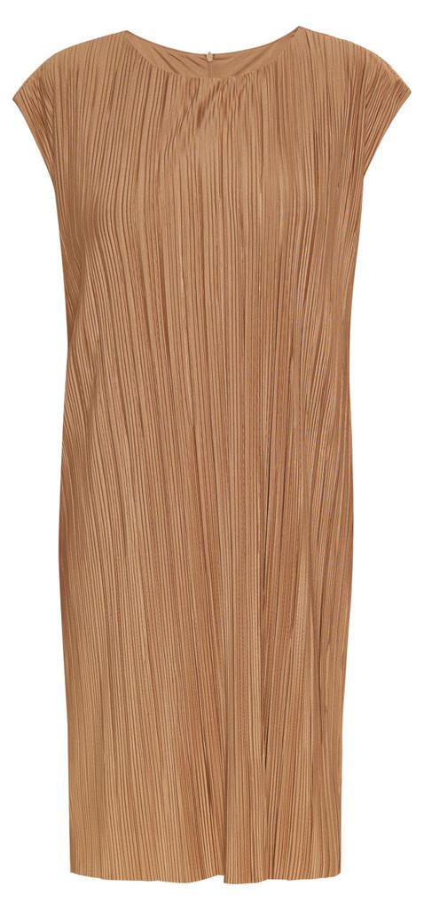 Damen Kleid, knielang, reguläre Passform, in Beige, Übergröße XXL