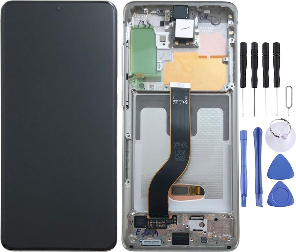 Samsung, LCD Bildschirm Original Touchscreen – White für Samsung Galaxy S21 FE, Weiß