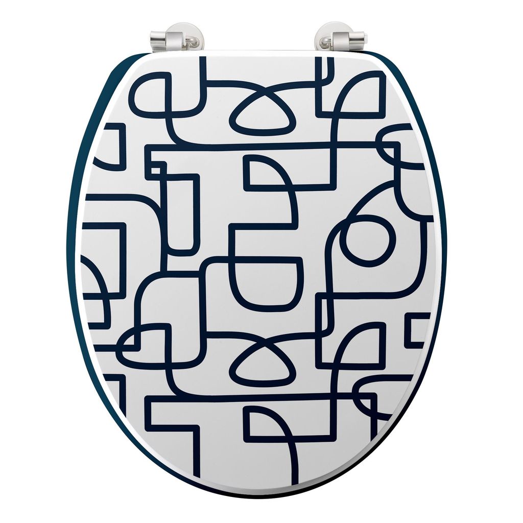 WC-Sitz LABYRINTHE, MDF, 37,5 x 46 cm