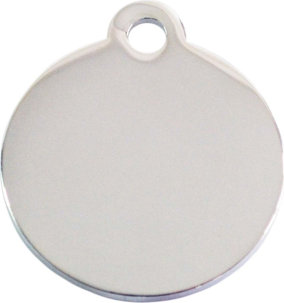 Adressanhänger mit Gravur - rund klein - silber