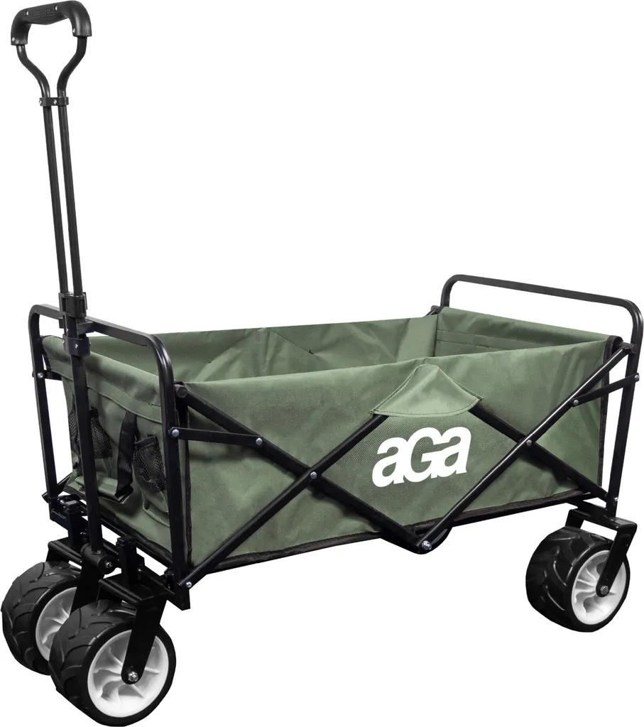 Aga Chariot de transport pliable MR4611 Kaki - Robuste et Compact