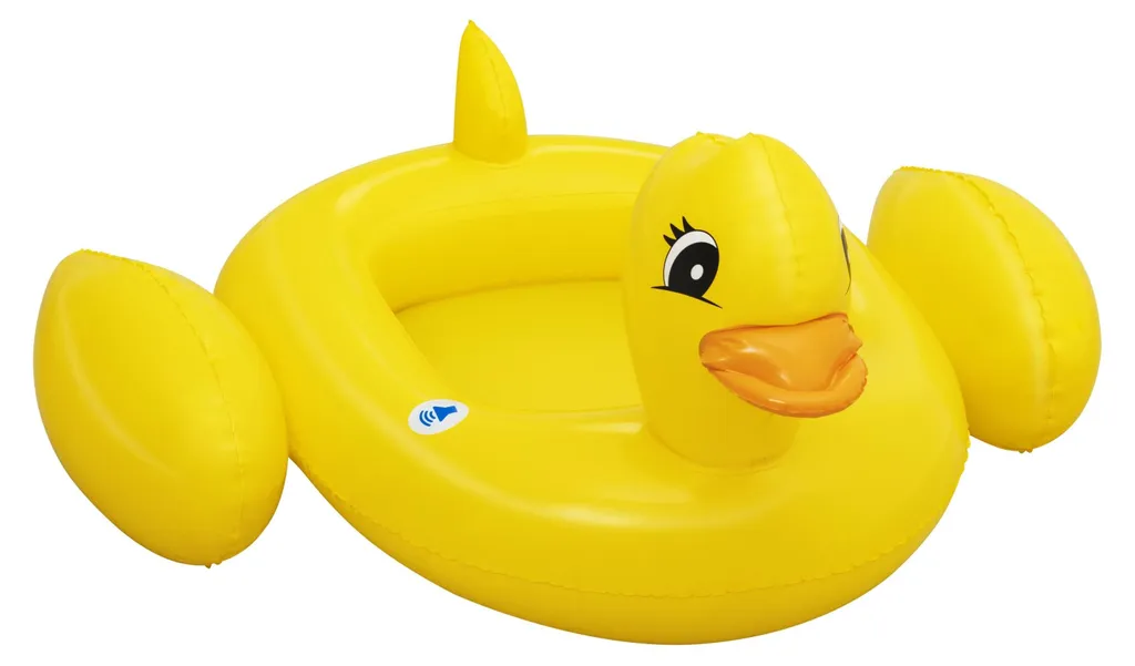 Jeux de piscine enfant : Canard gonflable chevauchable et musical 102 cm