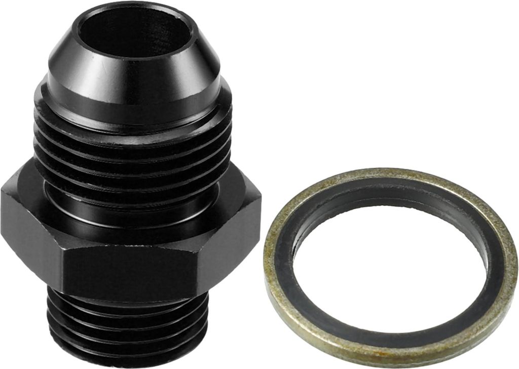 Kraftstoffanschluss mit Unterlegscheibe / Innere Kraftstoffleitung männlicher Flanschadapter für Autos M16x1.5 zu 8AN männlicher Flanschadapter ...