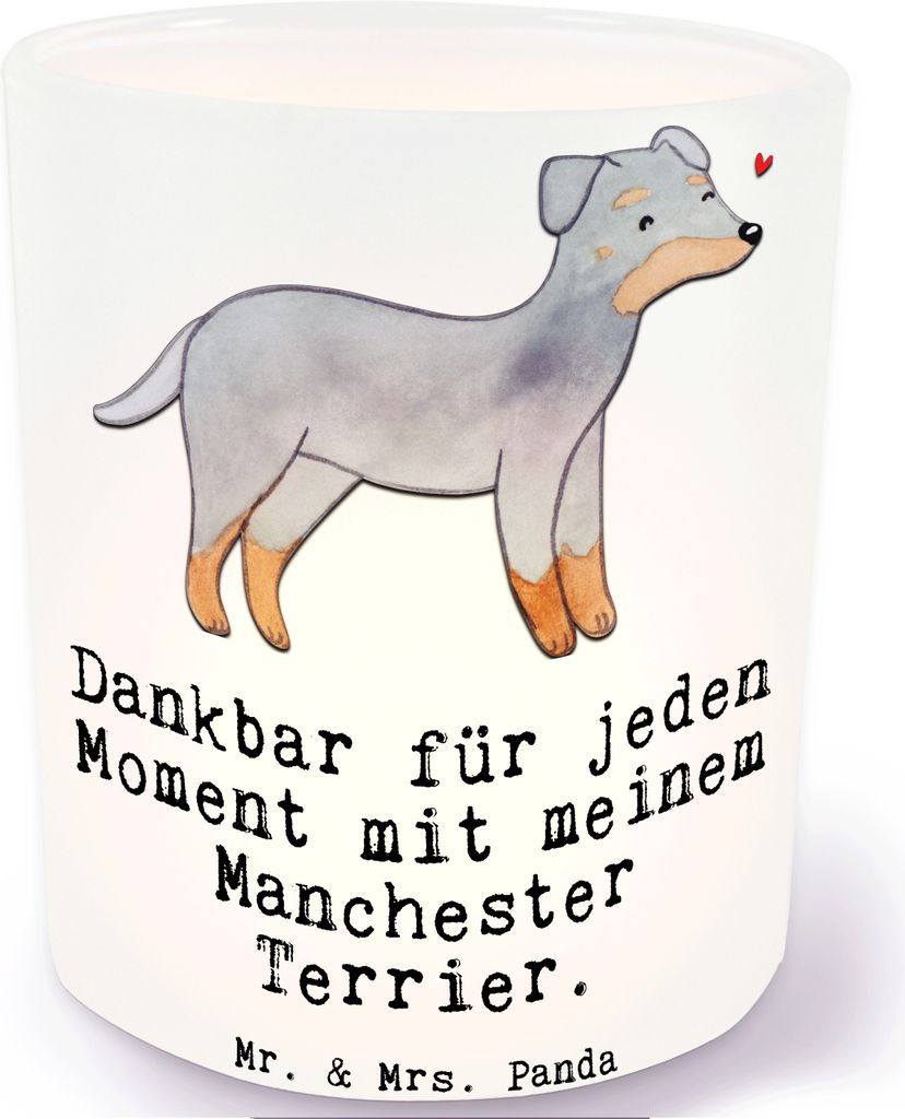 Mr. & Mrs. Panda Teelichthalter Manchester Terrier Moment - Produktbild 