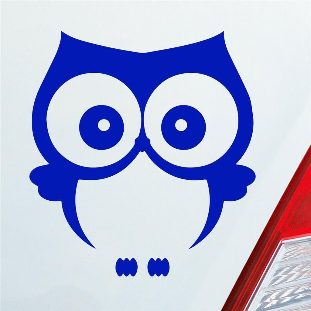 Auto Aufkleber Eule Owl Vogel Bird Uhu süß Tier Musik 10x11 Produktbild 