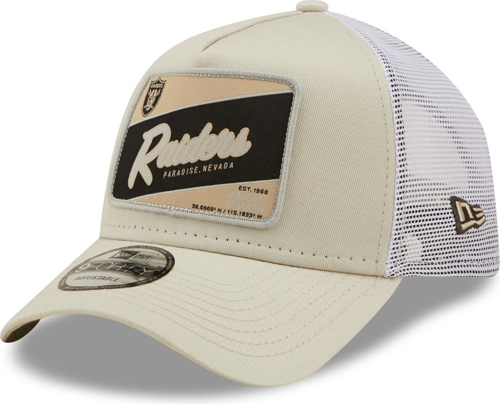 New Era A-Frame Trucker Cap - Las Vegas Raiders stone beige