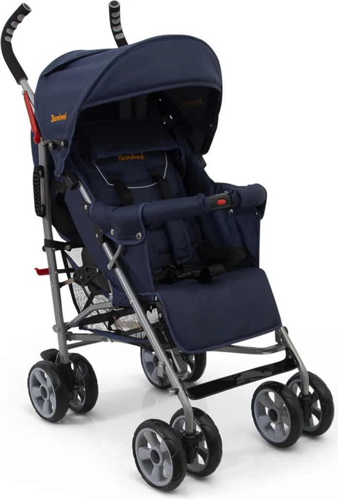 Buggy Luca Baninni Bleu Foncé Inclinable avec Protection Intempéries