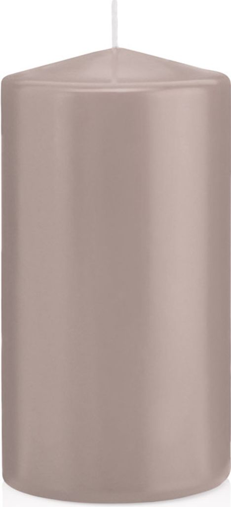 Stumpenkerzen mit Abbrandschutz Silbergrau (Kerzen in Cellophan gewickelt) 100 x 80 mm 6 Stück für den sicheren Abbrand von Kerzen auf Adventskr...
