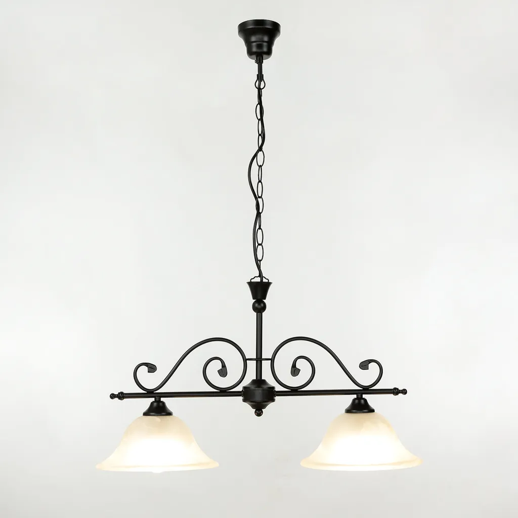 Lustre 2 Spots Rabalux 7777 Dorothea E27 Noir et Blanc Design 72cm - 10