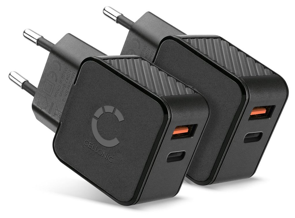2XCELLONIC USB C Ladegerät 20W, 2 Port Ladegerät USB Produktbild 