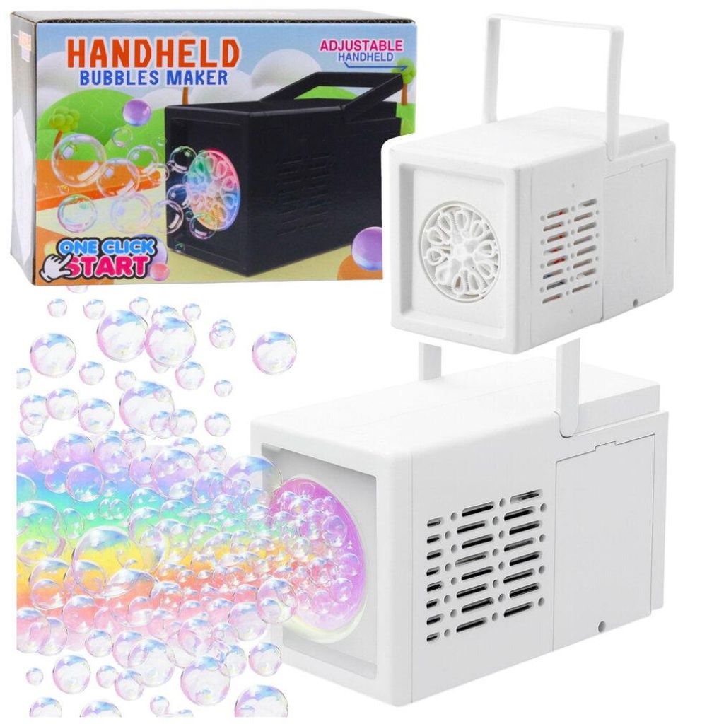 Tragbare Seifenblasenmaschine mit 10 Löchern, kindersicher, Produktbild 