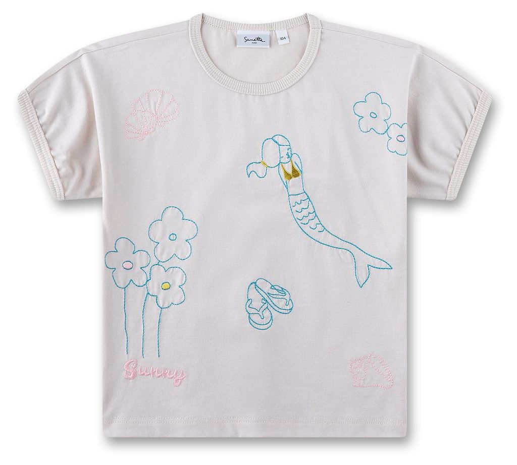 Sanetta Pure Mädchen T-Shirt beige Meerjungfrau 104