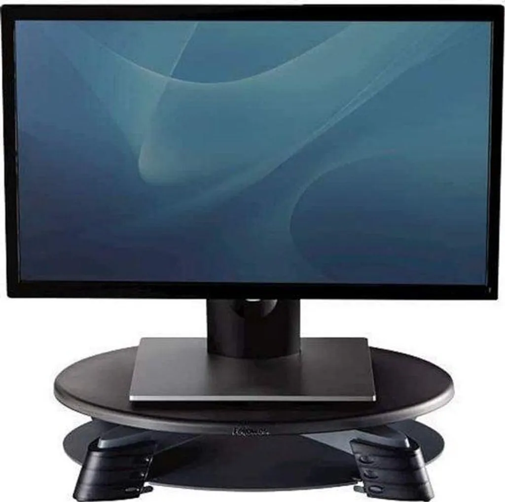 Rehausseur de moniteur premium - Support d'écran bois et métal noir mat
