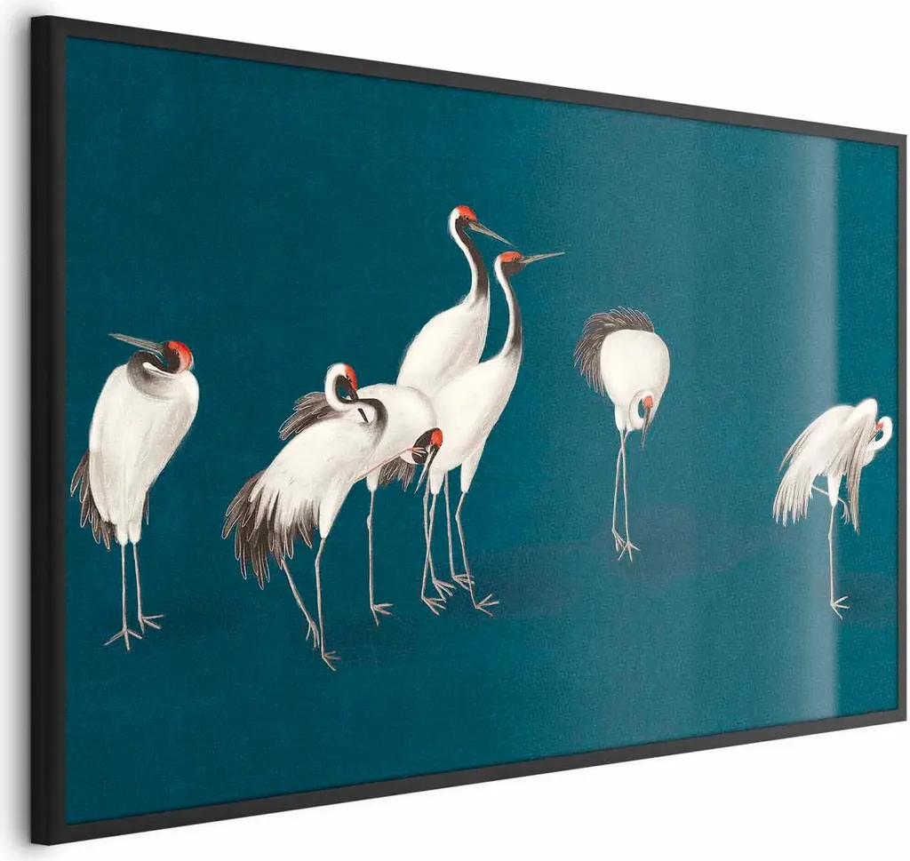 Poster Lago al Tramonto 90x60 Cornice Nera - Arredo Emozionale Natura