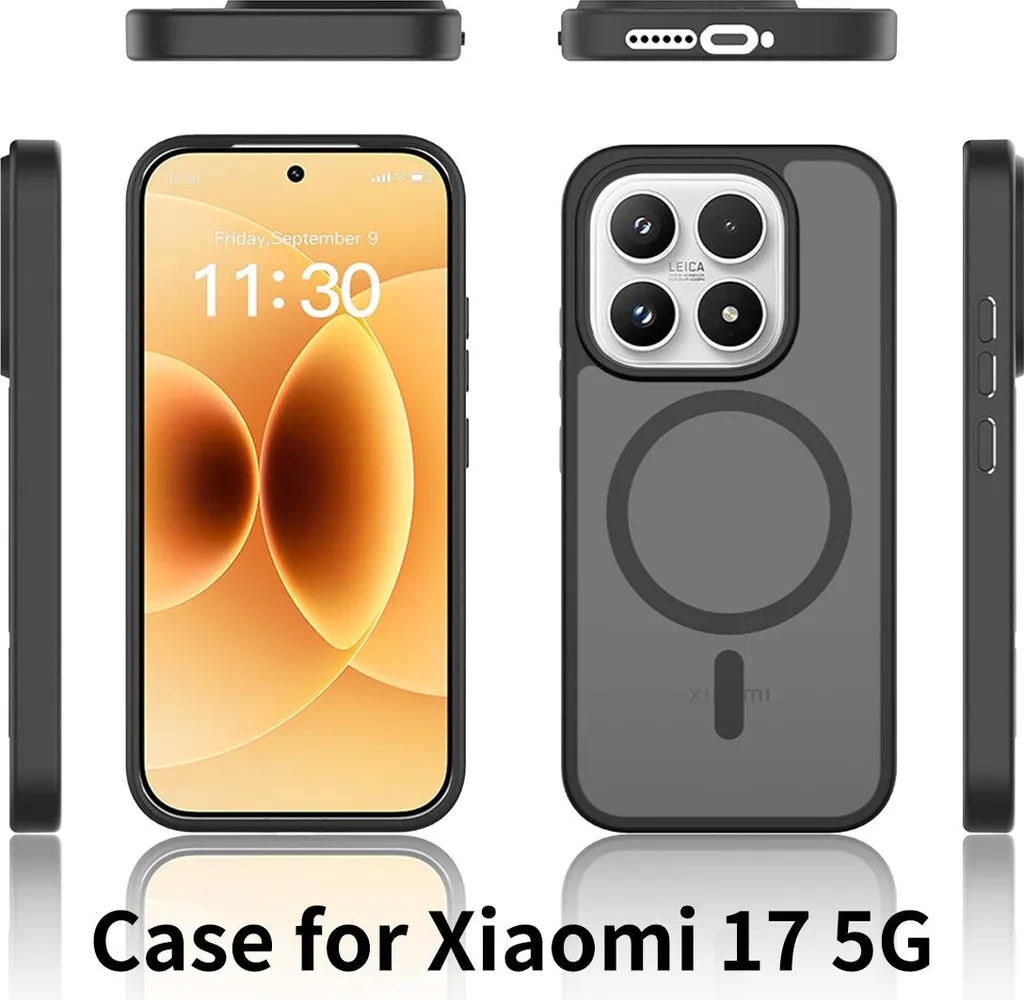 GIOPUEY Cover Magnetica Per Xiaomi 17 Ultra – Compatibile MagSafe, PC+TPU Antiurto, Finitura Opaca Green