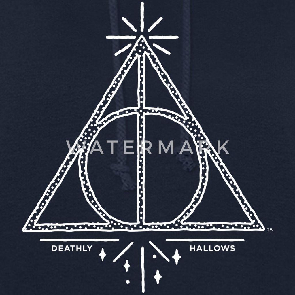 Spreadshirt Harry Potter Heiligtümer des Todes Symbol Damen Hoodie, XXL, Navy