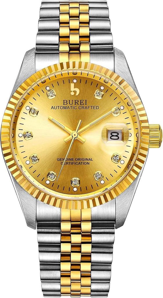 Watch mit 38mm Automatik Uhr Herren Luxus Diamant Armbanduhr für Männer Mit Saphirglas Datumskalender Klassisches und s Design