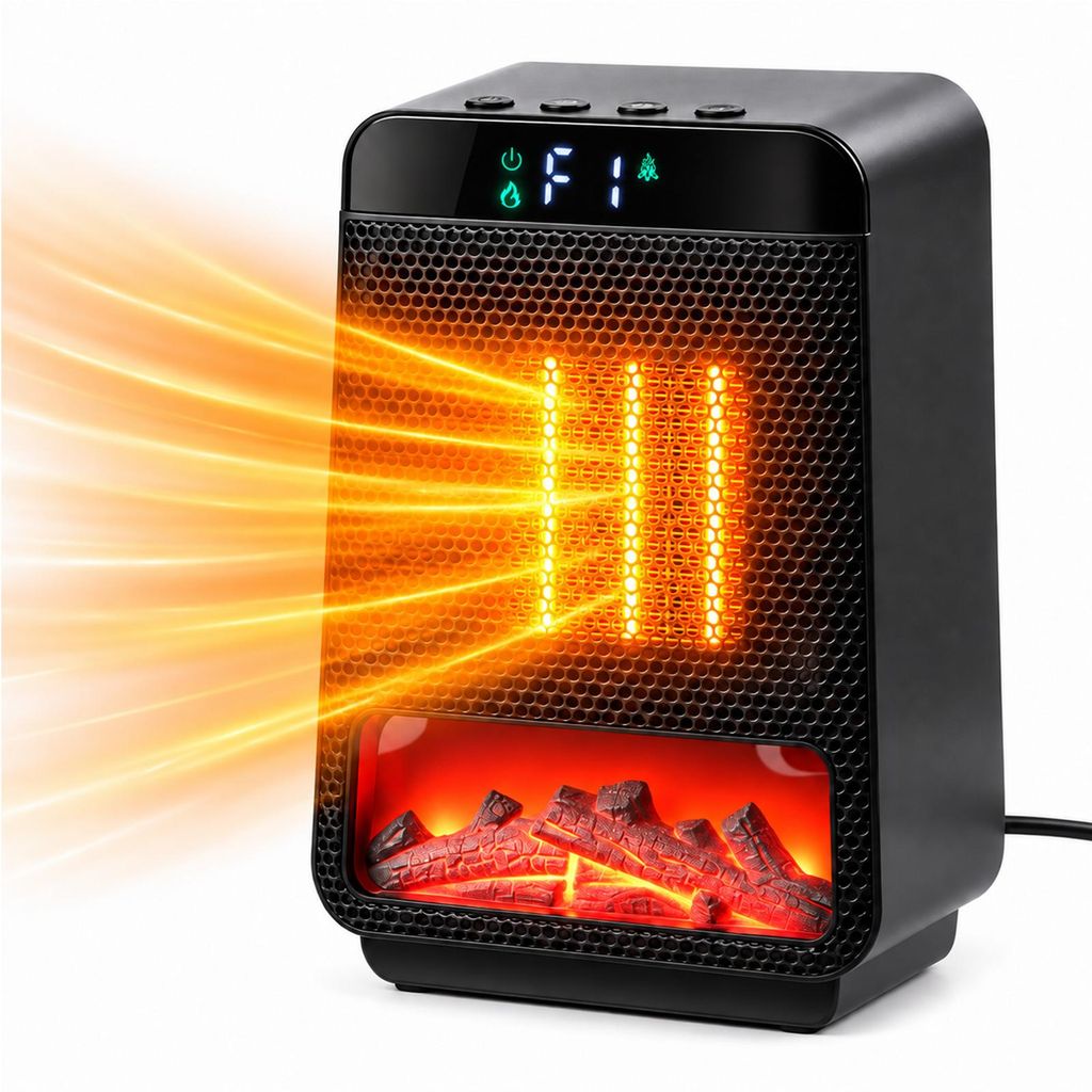 Radiateur électrique céramique PTC, portable, 1000W, avec Image du produit 