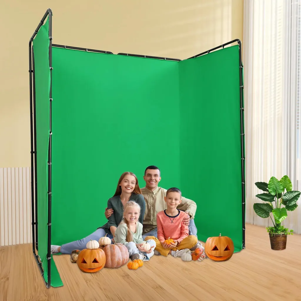 Fond vert pour streaming et studio vidéo 4 m ajustable en polyester pro - 8