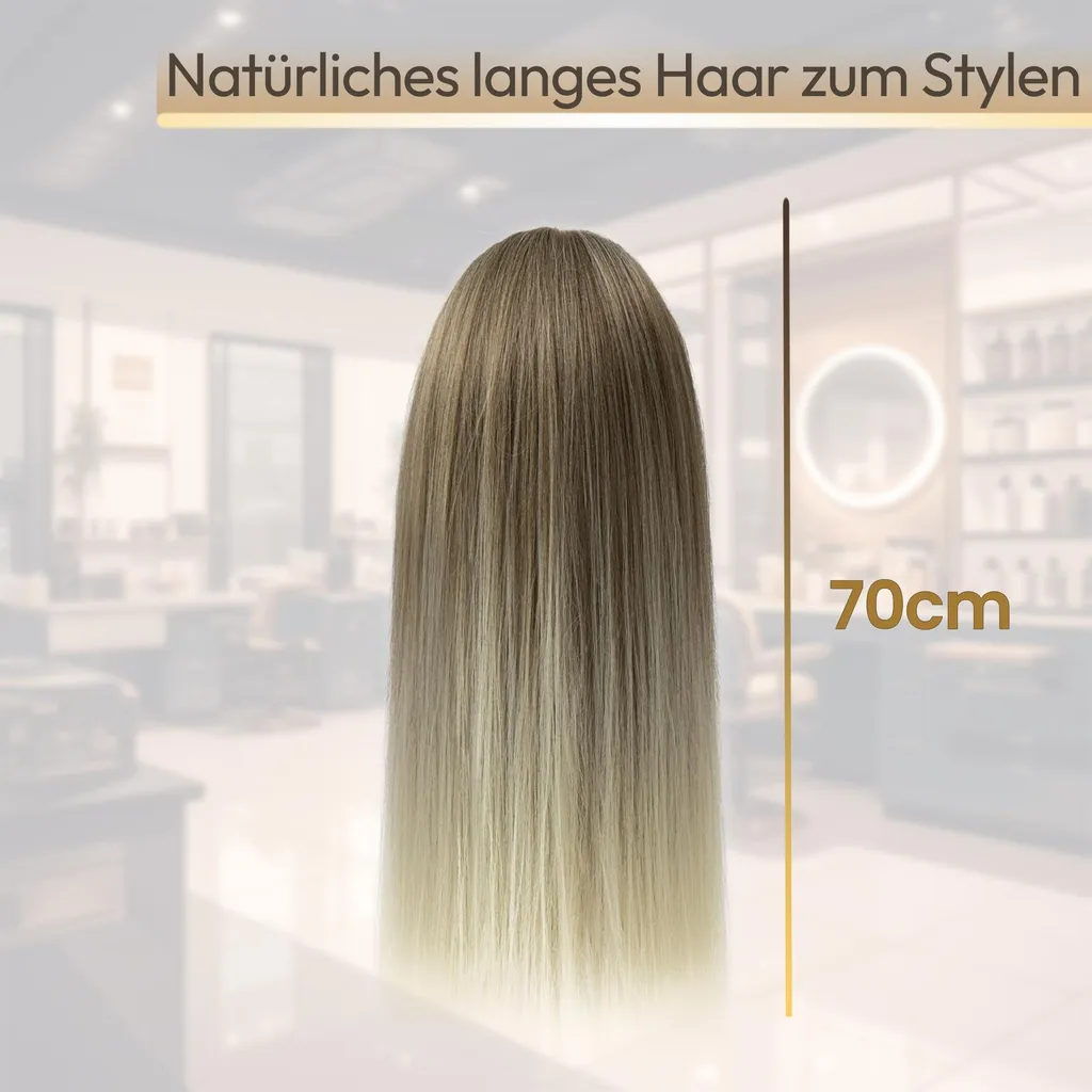 Tête d'étude Coiffure pour tresses et chignons avec support de table - 5