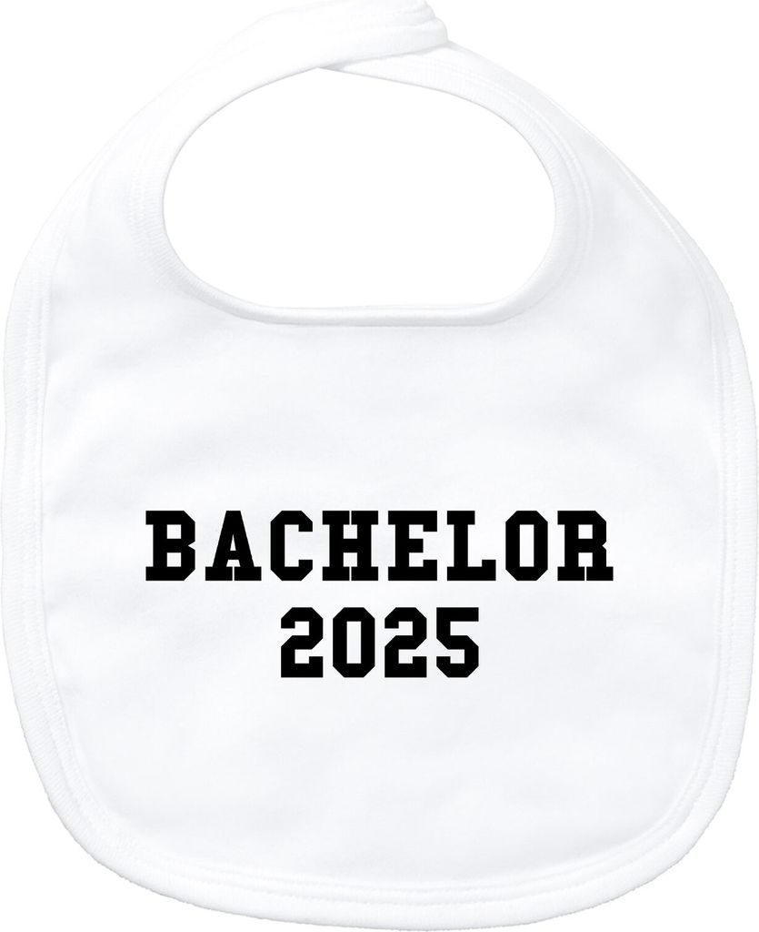 Huuraa Baby Lätzchen Bachelor 2025 Abschluss White Klettverschluss Baumwolle Latz Geschenkidee