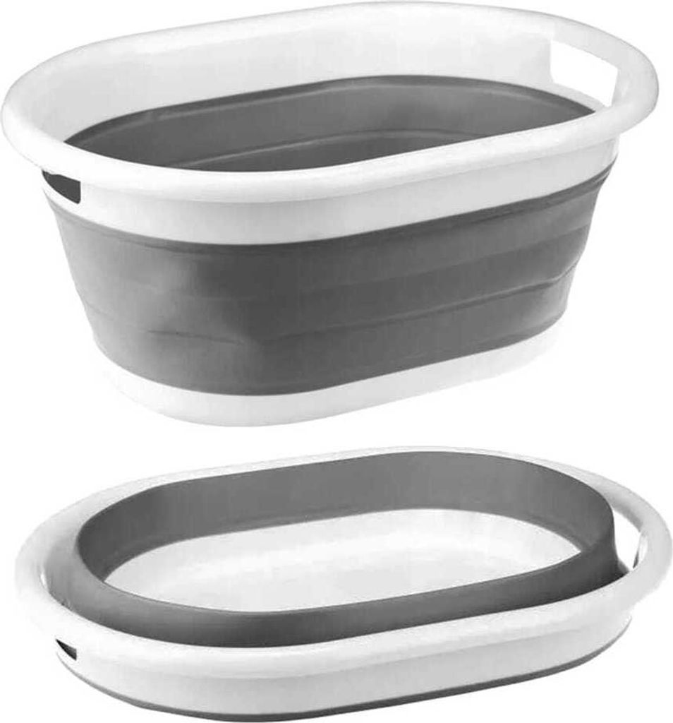 Asato Faltbare Silikonschüssel 30 L – Waschwanne, Wäschekorb, Babywanne – Faltbarer Wäschekorb – Babybadewanne