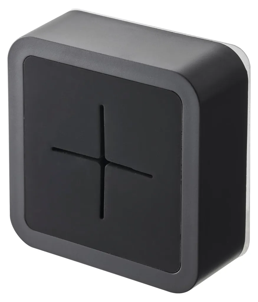 Porte-serviettes autocollant 5630 TOWER noir en ABS et silicone 5,5 cm