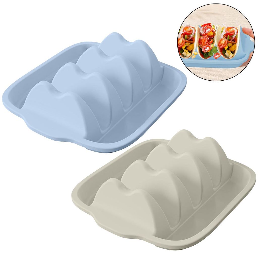 2 Stück Taco-Racks, Taco-Rack mit Griff, Tortilla- und Hotdog-Halter, geeignet für Tortillas, Hotdogs, Sandwiches und Würstchen