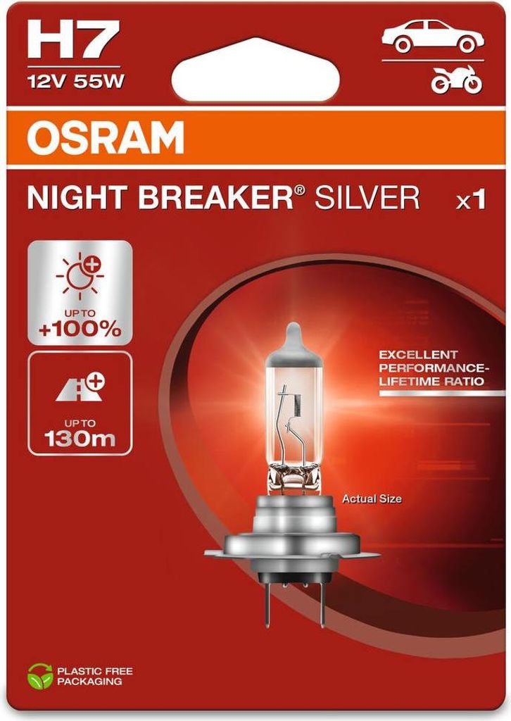 OSRAM NIGHT BREAKER SILVER H7 PX26d 12 V/55 W (1er Blister) Obrázek produktu 