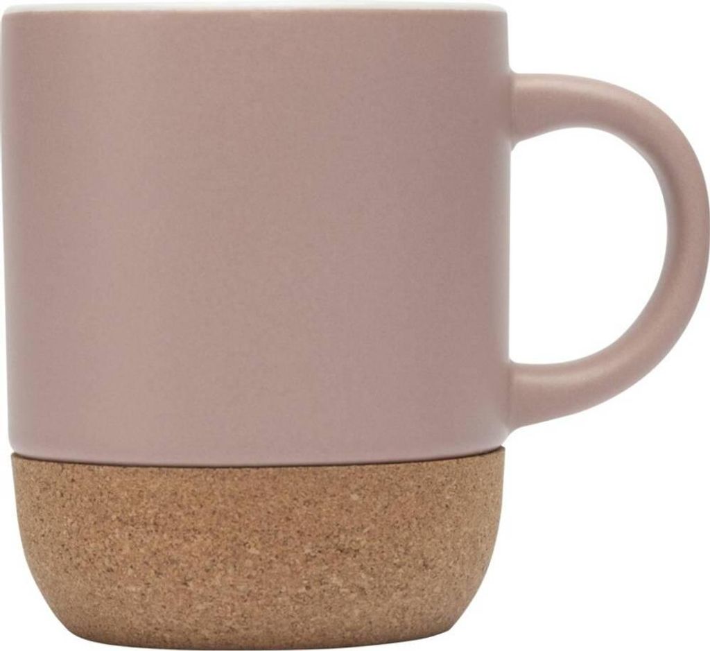 Kaffeebecher "Billie", Kork, Keramik, 300ml PF4649 (Einheitsgröße) (Rosa-Grau)