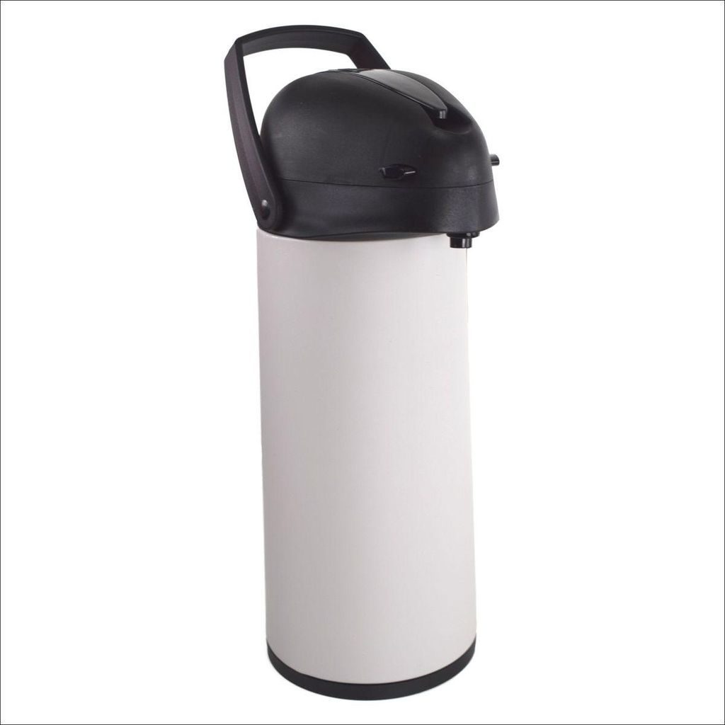 Thermos à pompe en acier inoxydable, 1,9 litre, gris clair, Image du produit 