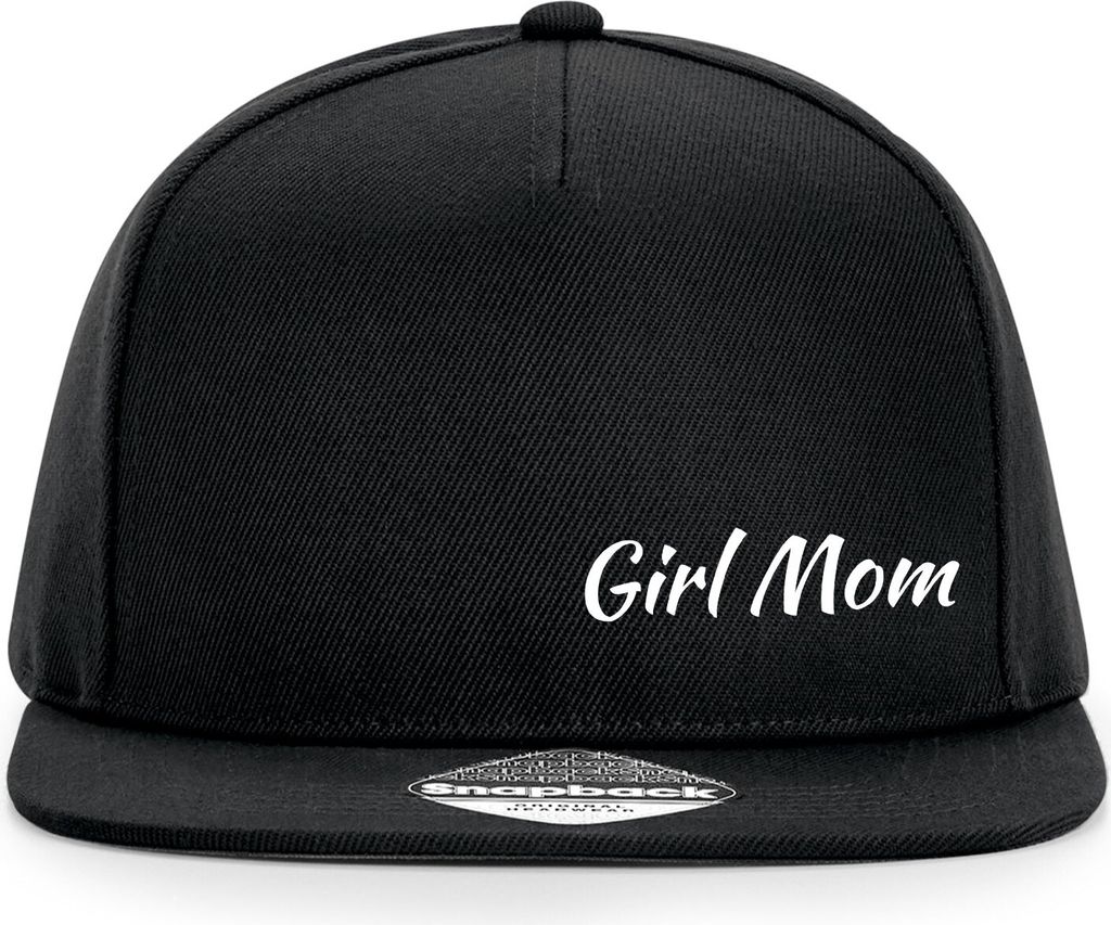 Huuraa Cappy Mütze Girl Mom Schriftzug Black Polyester Snapback Kappe Geschenkidee