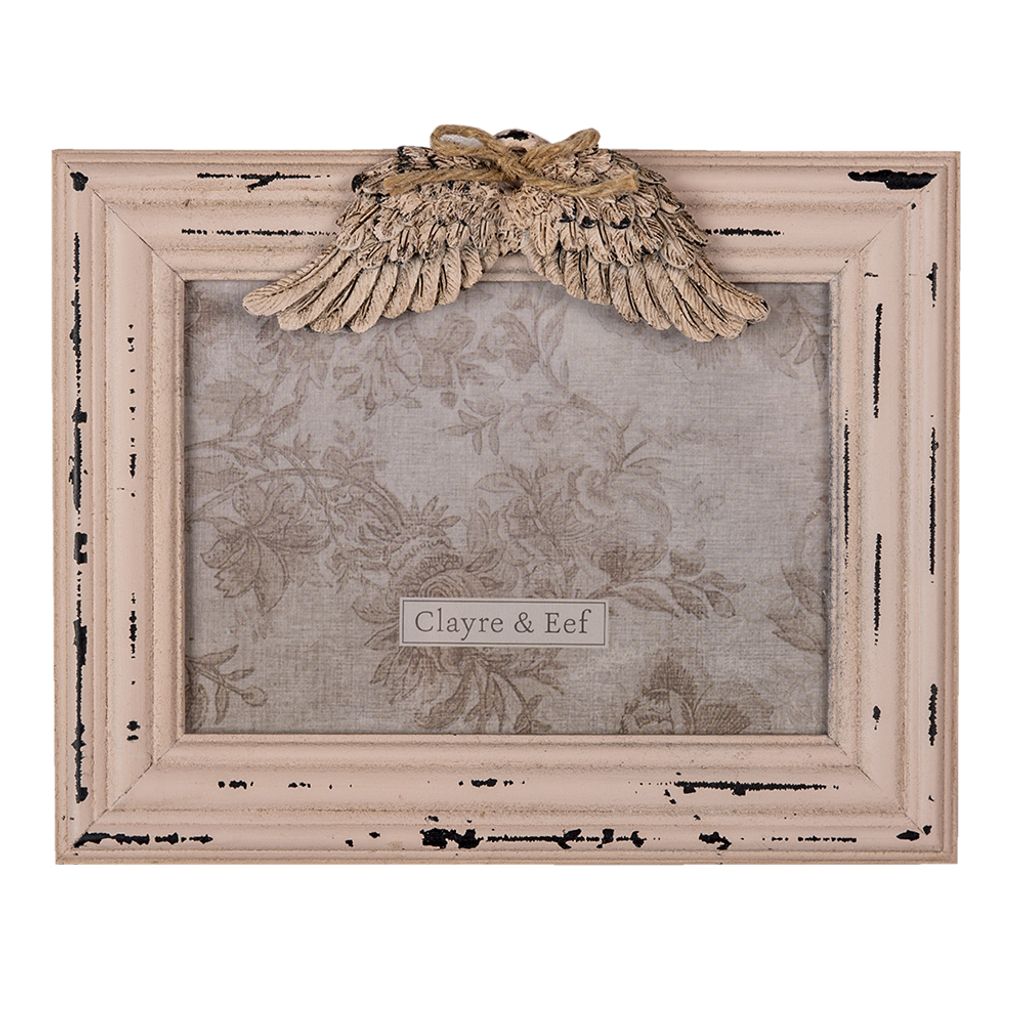 Cornice Clayre & Eef 13x18 cm Ali MDF rosa Immagine del prodotto 