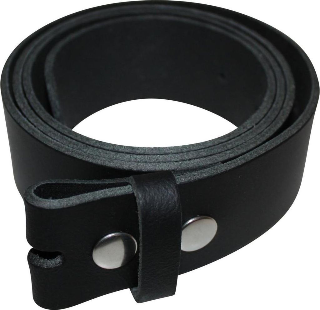 Gürtel ohne Schnalle - Ledergürtel - Belt - schwarz - 4cm - 110 cm