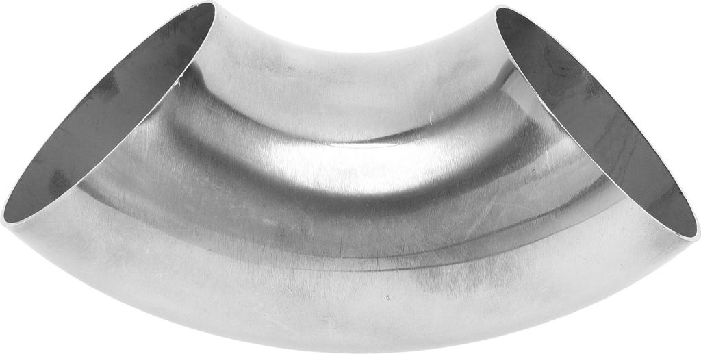 90 Grad Bogenbogen Auto Modifizierte Auspuffrohrleitung Rohrleitung 2,5" Zoll OD Dicke 1,2mm/18GA 63x155x1,2mm 201 Edelstahl Silberton