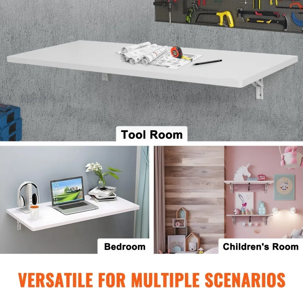 Table murale peu encombrante 120x50 - Solution gain de place repliable - 6